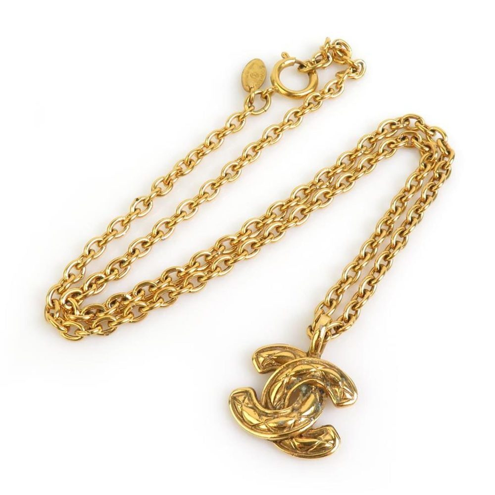 CHANEL Gold Logo Necklace - Picture 2 of 5